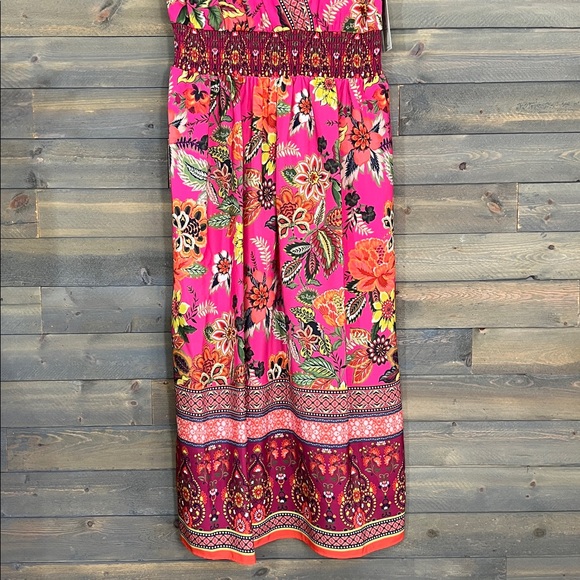 New Eliza J Smocked Waist Midi Dress Size 8 - Picture 6 of 16